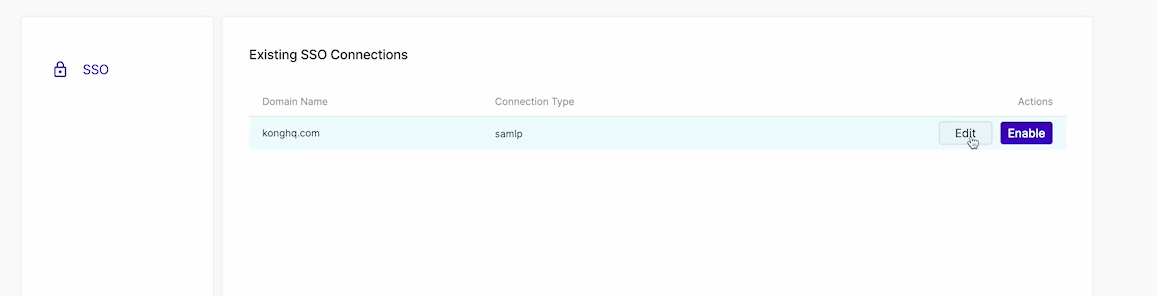 edit existing sso connections